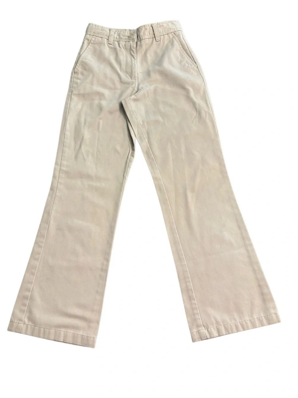 IZOD Girls Khaki School Uniform Pants Size 10 Slim Adjustable Waist